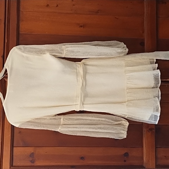 Champagne & Strawberry cream lace mini with partial tags, size M - Picture 5 of 5